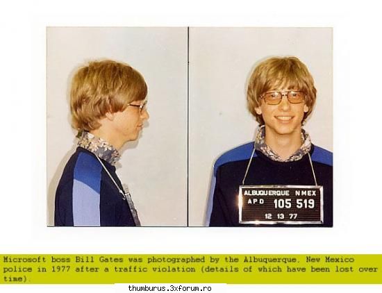 bill gates. haha ! mug shots !